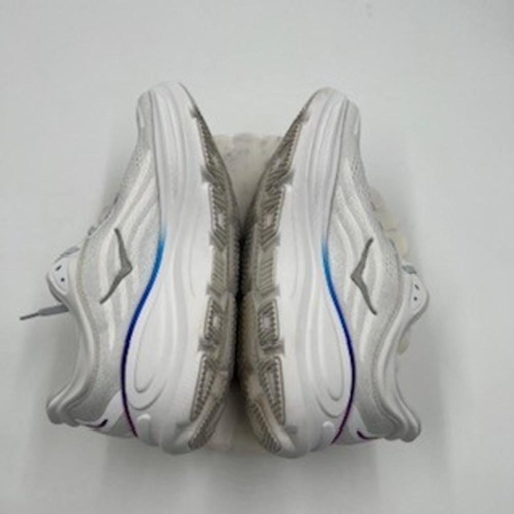 Hoka Bondi 8 Women 10B Cloud White Running Shoes 1162012-CYWH Sneaker - Picture 8 of 9